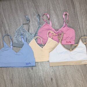 Women's Bralette Set - Pink, Blue, Cream, Gray